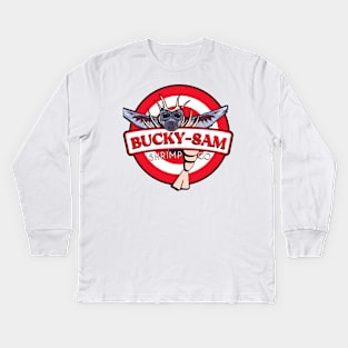 bucky-sam shrimp co Kids Long Sleeve T-Shirt